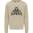 A Gothic Moth Skull Mens Sweatshirt Jumper Sand