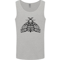 A Gothic Moth Skull Mens Vest Tank Top Sports Grey