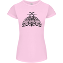 A Gothic Moth Skull Womens Petite Cut T-Shirt Light Pink
