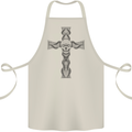 A Gothic Skull and Tentacles on a Cross Cotton Apron 100% Organic Natural