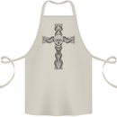 A Gothic Skull and Tentacles on a Cross Cotton Apron 100% Organic Natural
