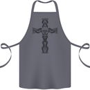 A Gothic Skull and Tentacles on a Cross Cotton Apron 100% Organic Steel