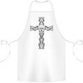 A Gothic Skull and Tentacles on a Cross Cotton Apron 100% Organic White