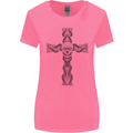 A Gothic Skull and Tentacles on a Cross Womens Wider Cut T-Shirt Azalea