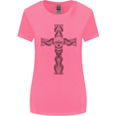 A Gothic Skull and Tentacles on a Cross Womens Wider Cut T-Shirt Azalea
