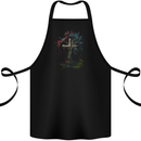 A Gothic Tree as a Christian Cross Cotton Apron 100% Organic Black