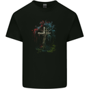 A Gothic Tree as a Christian Cross Kids T-Shirt Childrens Black