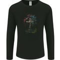 A Gothic Tree as a Christian Cross Mens Long Sleeve T-Shirt Black