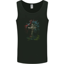 A Gothic Tree as a Christian Cross Mens Vest Tank Top Black