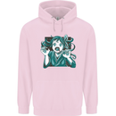 A Gothic Zombie Teddy Bear Halloween Childrens Kids Hoodie Light Pink