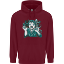 A Gothic Zombie Teddy Bear Halloween Childrens Kids Hoodie Maroon