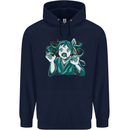 A Gothic Zombie Teddy Bear Halloween Childrens Kids Hoodie Navy Blue