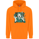 A Gothic Zombie Teddy Bear Halloween Childrens Kids Hoodie Orange