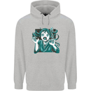 A Gothic Zombie Teddy Bear Halloween Childrens Kids Hoodie Sports Grey