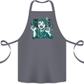 A Gothic Zombie Teddy Bear Halloween Cotton Apron 100% Organic Steel