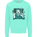 A Gothic Zombie Teddy Bear Halloween Kids Sweatshirt Jumper Peppermint