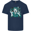 A Gothic Zombie Teddy Bear Halloween Kids T-Shirt Childrens Navy Blue