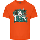 A Gothic Zombie Teddy Bear Halloween Kids T-Shirt Childrens Orange