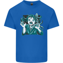 A Gothic Zombie Teddy Bear Halloween Kids T-Shirt Childrens Royal Blue