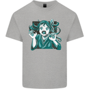 A Gothic Zombie Teddy Bear Halloween Kids T-Shirt Childrens Sports Grey