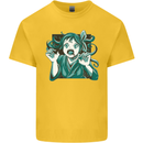 A Gothic Zombie Teddy Bear Halloween Kids T-Shirt Childrens Yellow