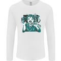 A Gothic Zombie Teddy Bear Halloween Mens Long Sleeve T-Shirt White