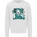 A Gothic Zombie Teddy Bear Halloween Mens Sweatshirt Jumper White