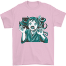 A Gothic Zombie Teddy Bear Halloween Mens T-Shirt 100% Cotton Light Pink