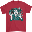 A Gothic Zombie Teddy Bear Halloween Mens T-Shirt 100% Cotton Red