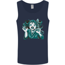 A Gothic Zombie Teddy Bear Halloween Mens Vest Tank Top Navy Blue
