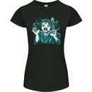 A Gothic Zombie Teddy Bear Halloween Womens Petite Cut T-Shirt Black