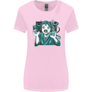 A Gothic Zombie Teddy Bear Halloween Womens Wider Cut T-Shirt Light Pink