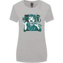 A Gothic Zombie Teddy Bear Halloween Womens Wider Cut T-Shirt Sports Grey