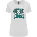 A Gothic Zombie Teddy Bear Halloween Womens Wider Cut T-Shirt White