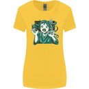 A Gothic Zombie Teddy Bear Halloween Womens Wider Cut T-Shirt Yellow