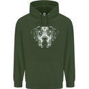 A Great Dane Dog Mens 80% Cotton Hoodie Forest Green