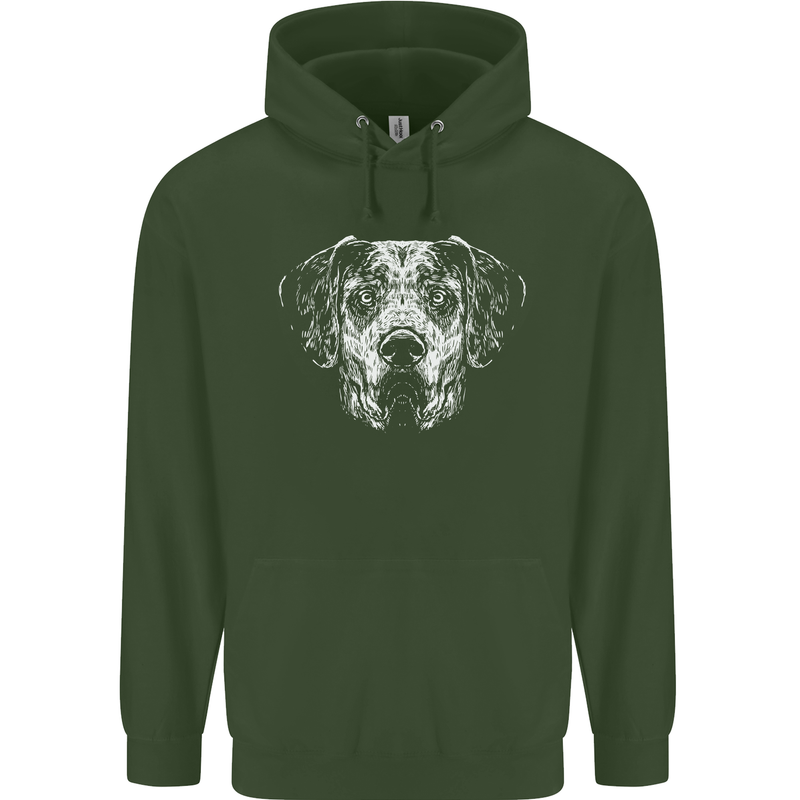 A Great Dane Dog Mens 80% Cotton Hoodie Forest Green