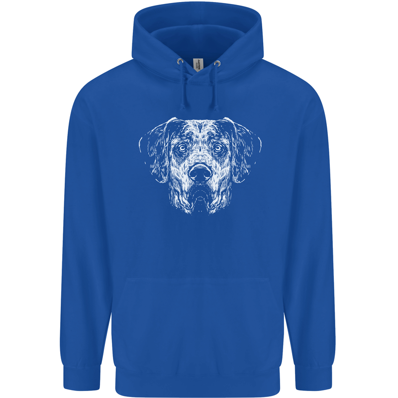 A Great Dane Dog Mens 80% Cotton Hoodie Royal Blue
