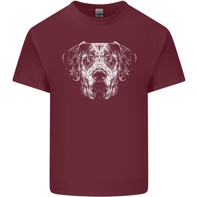 A Great Dane Dog Mens Cotton T-Shirt Tee Top Maroon