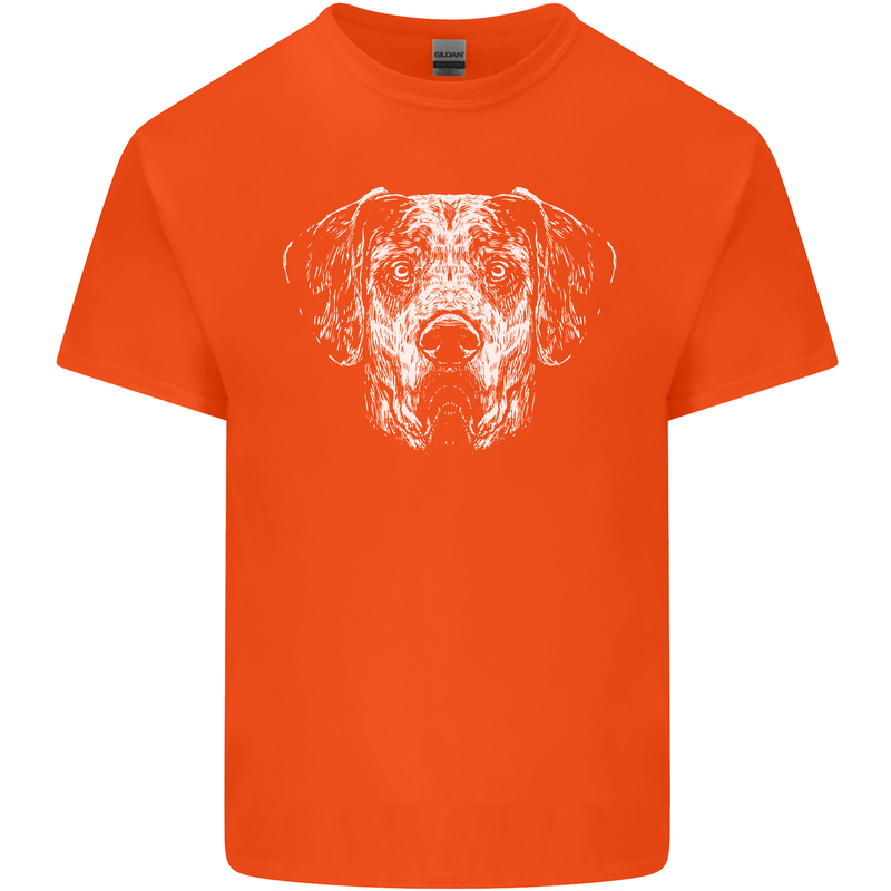 A Great Dane Dog Mens Cotton T-Shirt Tee Top Orange