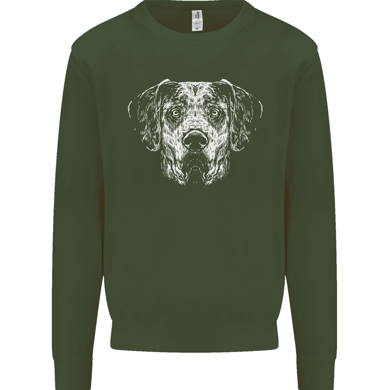 A Great Dane Dog Mens Sweatshirt Jumper Forest Green