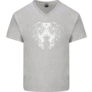 A Great Dane Dog Mens V-Neck Cotton T-Shirt Sports Grey