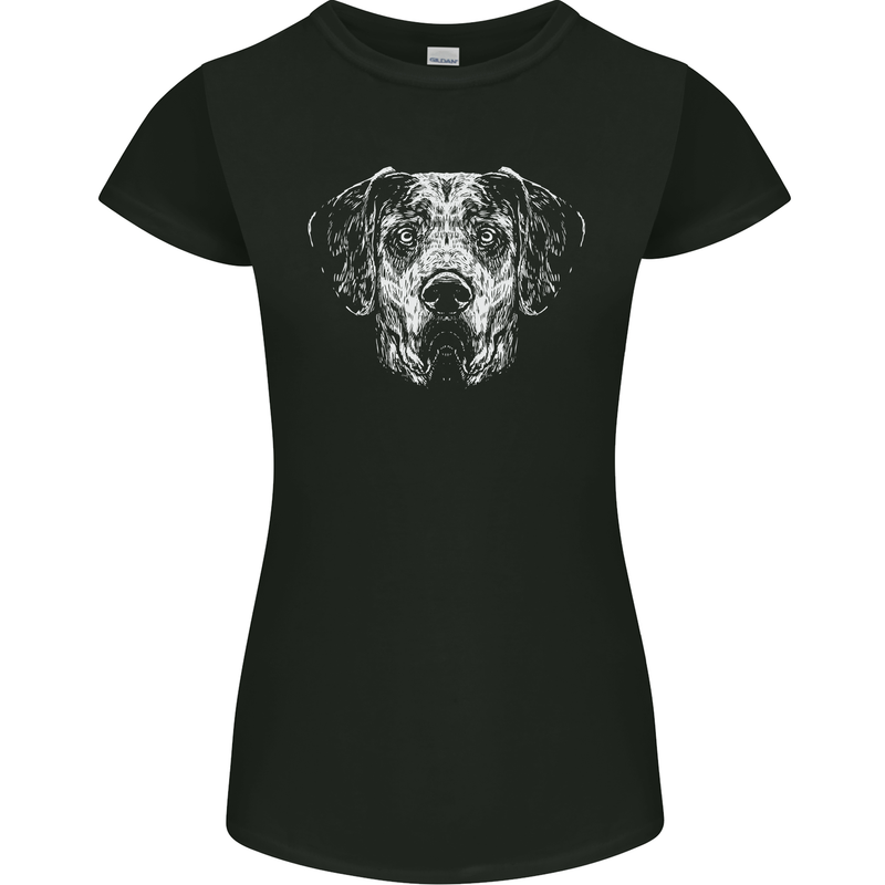 A Great Dane Dog Womens Petite Cut T-Shirt Black