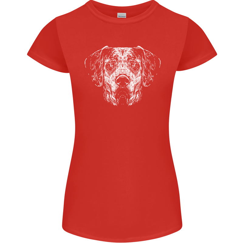 A Great Dane Dog Womens Petite Cut T-Shirt Red
