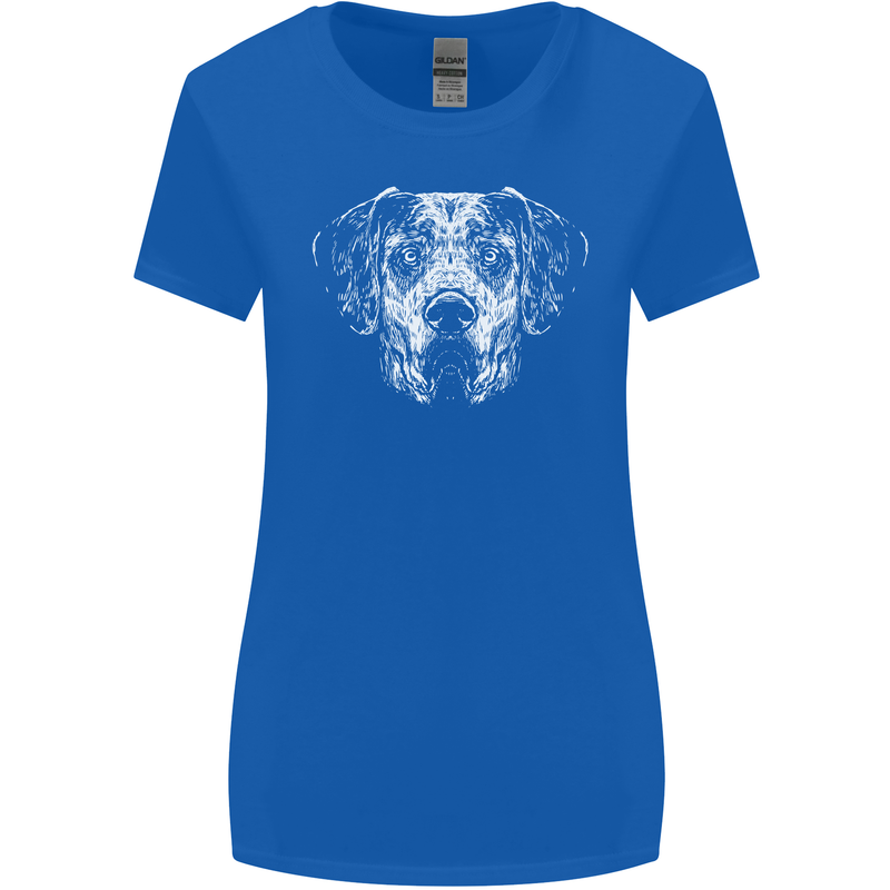 A Great Dane Dog Womens Wider Cut T-Shirt Royal Blue