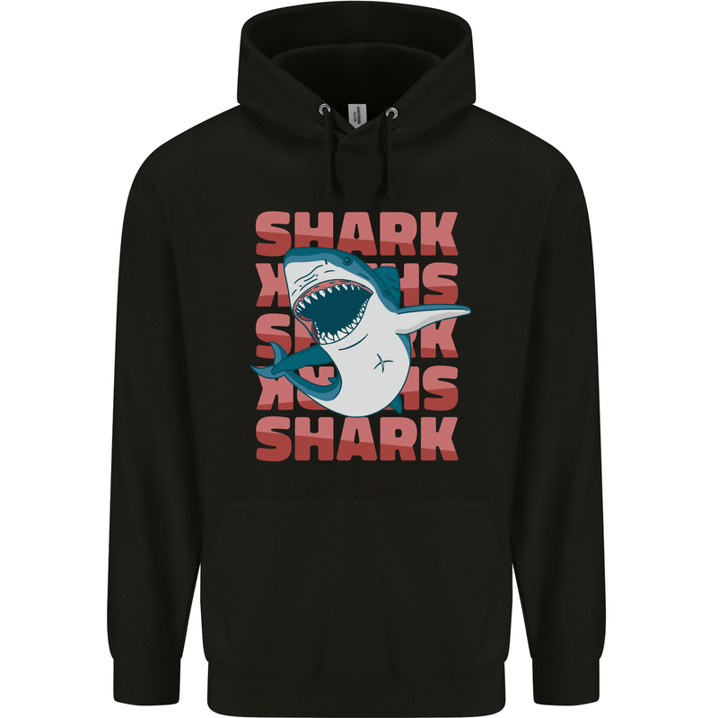 A Great White Shark Childrens Kids Hoodie Black
