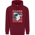 A Great White Shark Childrens Kids Hoodie Maroon
