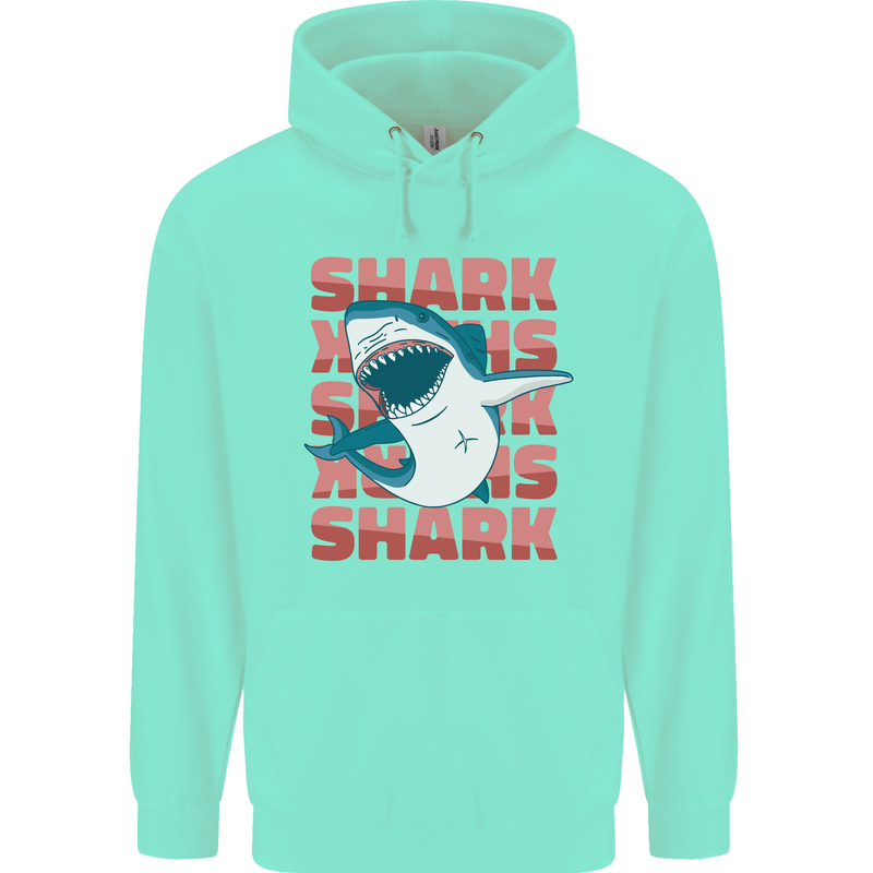 A Great White Shark Childrens Kids Hoodie Peppermint