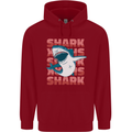 A Great White Shark Childrens Kids Hoodie Red