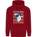 A Great White Shark Childrens Kids Hoodie Red
